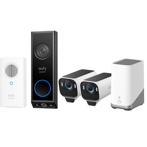 Anker eufyCam S3 Pro Duo Pack + Video Doorbell E340 + Chime (IP-camera)