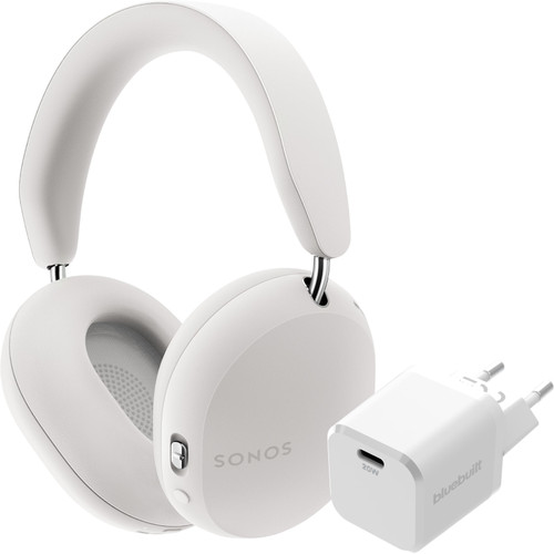 Sonos Ace Wit + BlueBuilt Power Delivery Oplader met Usb C Poort 20W Wit (hoofdtelefoon)