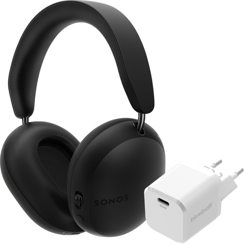 Sonos Ace Zwart + BlueBuilt Power Delivery Oplader met Usb C (hoofdtelefoon)