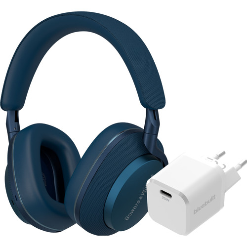 Bowers & Wilkins Px7 S2e Blauw + BlueBuilt Power Delivery Oplader met Usb C Poort 20W Wit (hoofdtelefoon)