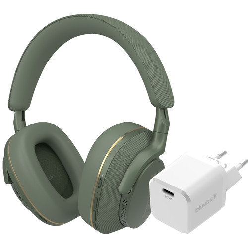 Bowers & Wilkins Px7 S2e Groen + BlueBuilt Power Delivery Oplader met Usb C Poort 20W Wit (hoofdtelefoon)