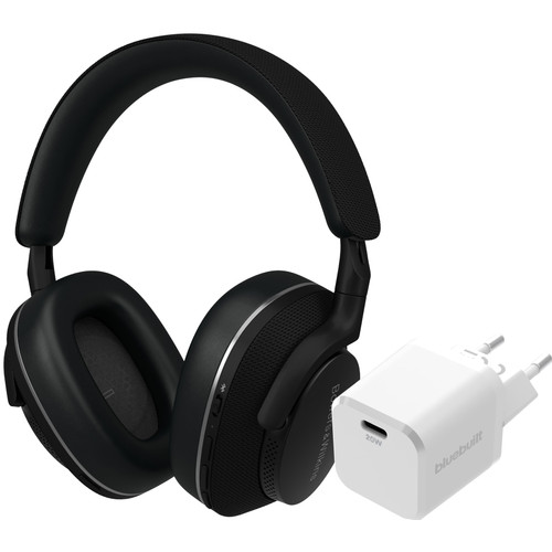 Bowers & Wilkins Px7 S2e Zwart + BlueBuilt Power Delivery Oplader met Usb C Poort 20W Wit (hoofdtelefoon)