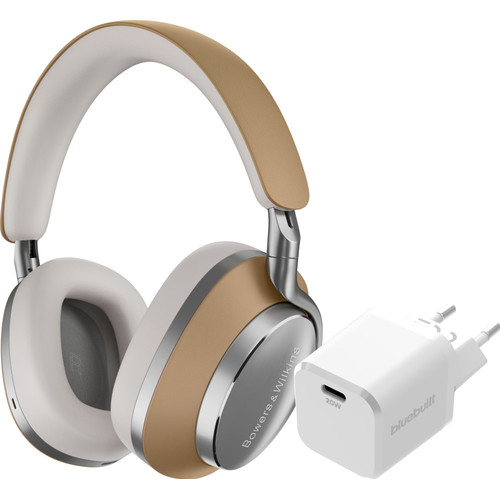 Bowers & Wilkins Px8 Bruin + BlueBuilt Power Delivery Oplader met Usb C Poort 20W Wit (hoofdtelefoon)