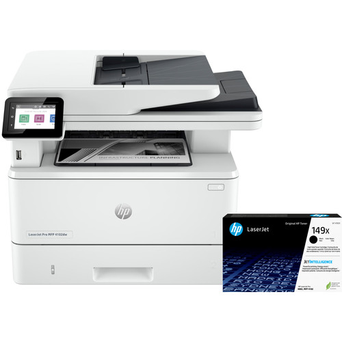 HP LaserJet Pro MFP 4102dw + 1 extra zwarte XL toner (printer)