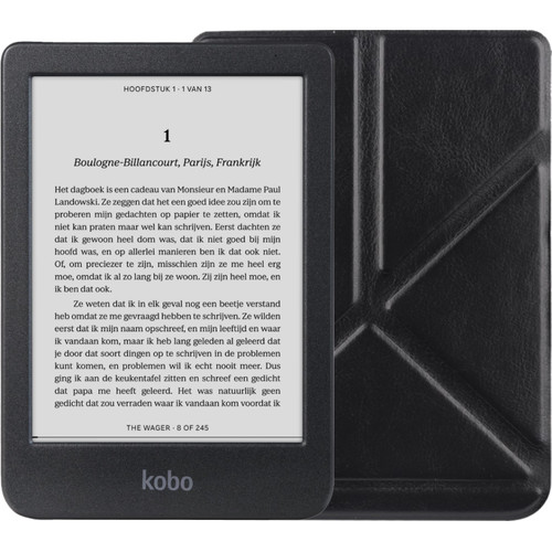 Kobo Clara BW Zwart + BlueBuilt Book Case Zwart (e-reader)