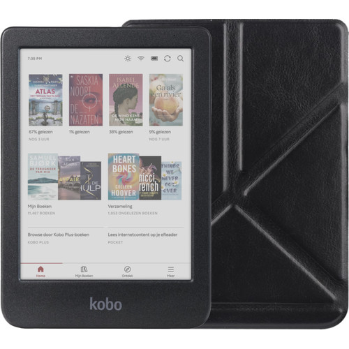 Kobo Clara Colour Zwart + BlueBuilt Book Case Zwart (e-reader)