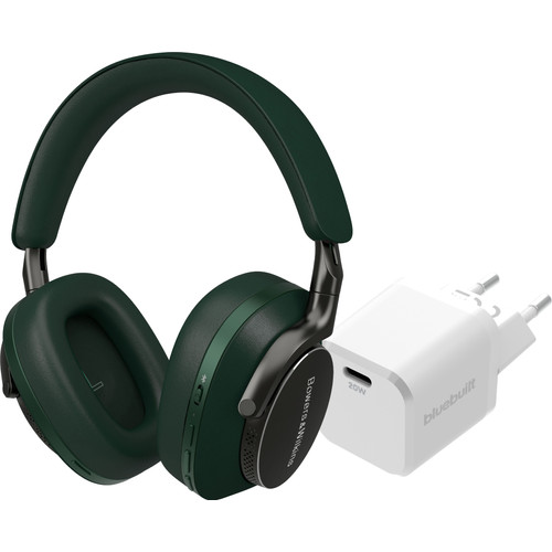Bowers & Wilkins Px8 Groen + BlueBuilt Power Delivery Oplader met Usb C Poort 20W Wit (hoofdtelefoon)