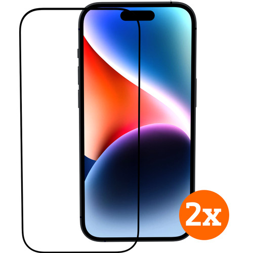 BlueBuilt Apple iPhone 15 Screenprotector Glas Duo Pack (screenprotector voor mobiele telefoons)