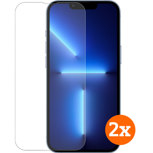 BlueBuilt Apple iPhone 14 / 13 / 13 Pro Screenprotector Glas Duo Pack (screenprotector voor mobiele telefoons)