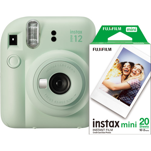 Fujifilm Instax Mini 12 Mint Green + Fotopapier (20 stuks) (instant camera)