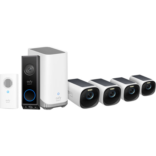 Anker eufyCam 3 4-Pack + Video Doorbell E340 + Chime (IP-camera)