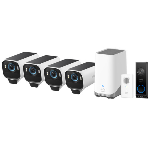 Anker eufyCam S3 Pro 4-Pack + Video Doorbell E340 + Chime (IP-camera)