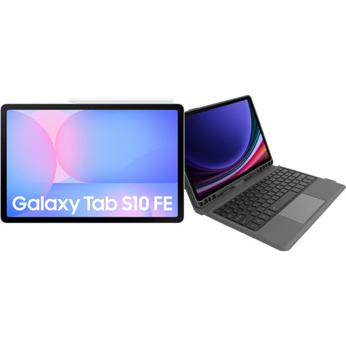 Samsung Galaxy Tab S10 FE 10,9 inch 256GB Wifi Lichtblauw + Toetsenbord Hoes AZERTY (tablet)