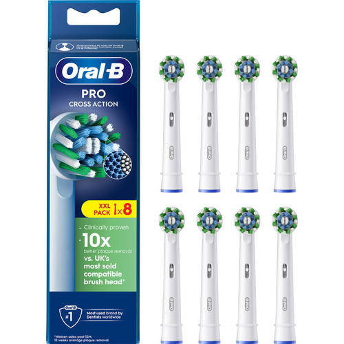 Oral-B Pro Cross Action Wit (8 stuks) (opzetborstel voor elektrische tandenborstels)