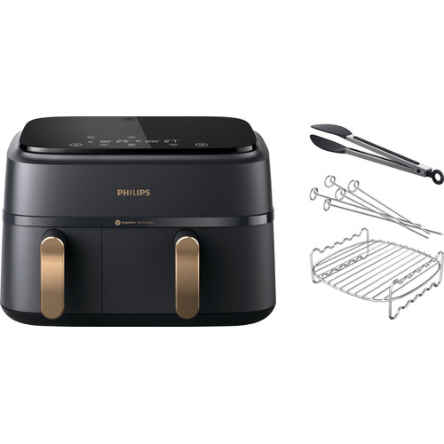 Philips 3000 series Dual Basket NA352/00 + Dubbellaagse kookset (friteuse)