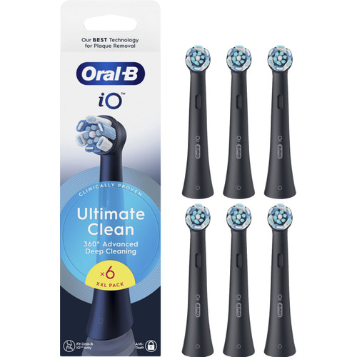 Oral-B iO Ultimate Clean Zwart (6 stuks) (opzetborstel voor elektrische tandenborstels)