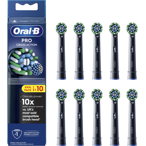 Oral-B Pro Cross Action Zwart (10 stuks) (opzetborstel voor elektrische tandenborstels)