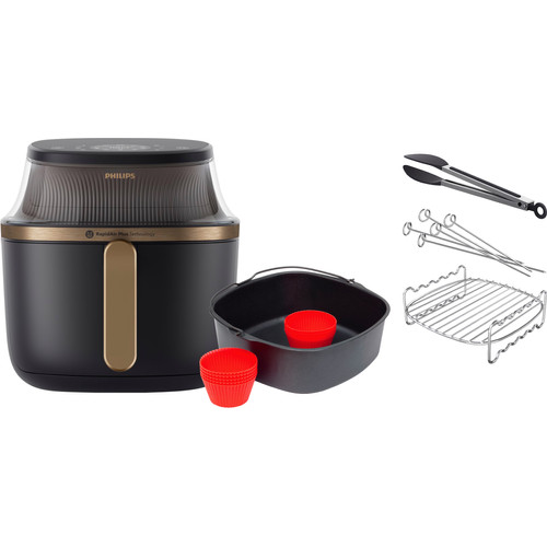 Philips Airfryer XL 3000 Serie NA332/00 + Dubbellaagse kookset + Bakmeesterset (friteuse)