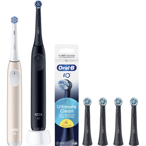 Oral-B iO 2 Duo Pack Zwart en Roze Value Pack (elektrische tandenborstel)