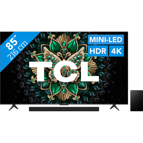 TCL 85" QD Mini-led C61K 4K (2025) + TCL Q65H (televisie)