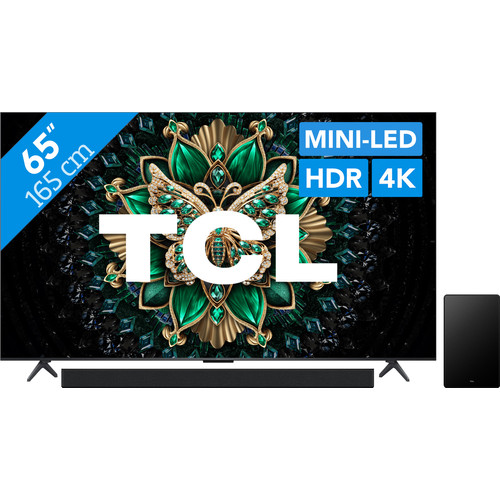 TCL 65" QD Mini-led C61K 4K (2025) + TCL Q65H (televisie)
