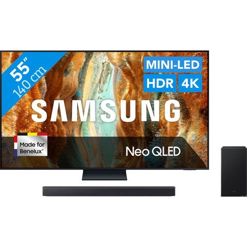 Samsung 55" Neo QLED QN73F 4K (2025) + Samsung HW-B450F (2025) (televisie)