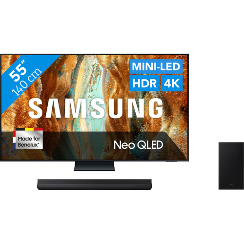 Samsung 55" Neo QLED QN73F 4K (2025) + Samsung HW-B66CF (2025) (televisie)