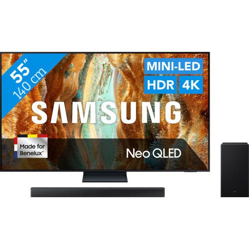 Samsung 55" Neo QLED QN73F 4K (2025) + Samsung HW-B750F (2025) (televisie)