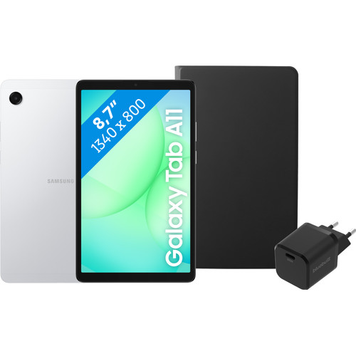 Samsung Galaxy Tab A11 8,7 inch 64GB Wifi Zilver + Basis Accessoirepakket (tablet)