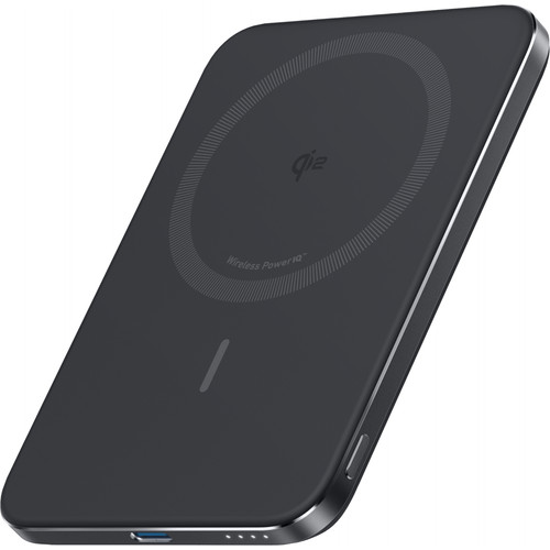 Anker MagGo Slim Draadloze Powerbank met MagSafe en Qi2 5.000 mAh met Snelladen Zwart