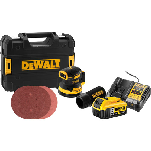 DeWalt DCW210NT-XJ 5,0 Ah Accu Compleet Pakket (schuurmachine)