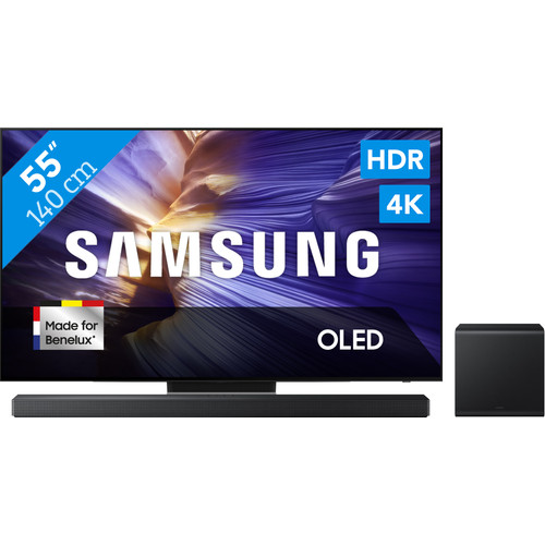 Samsung 55" OLED S90F 4K (2025) + Samsung HW-QS700F (2025) (televisie)