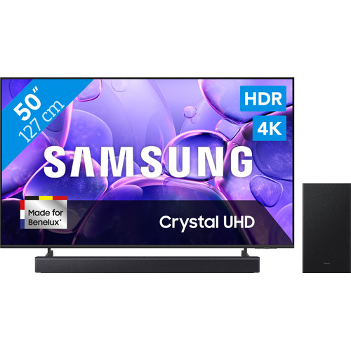 Samsung 50" Crystal UHD U8070F 4K (2025) + Samsung HW-B450F (2025) (televisie)