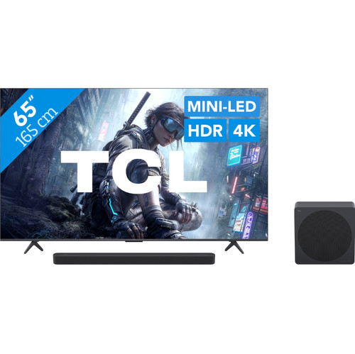 TCL QD Mini-led 65" T8D (2026) + TCL A65K (televisie)
