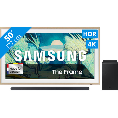 Samsung 50" The Frame LS03FA (2025) + Samsung HW-S700D Zwart (2024) (televisie)