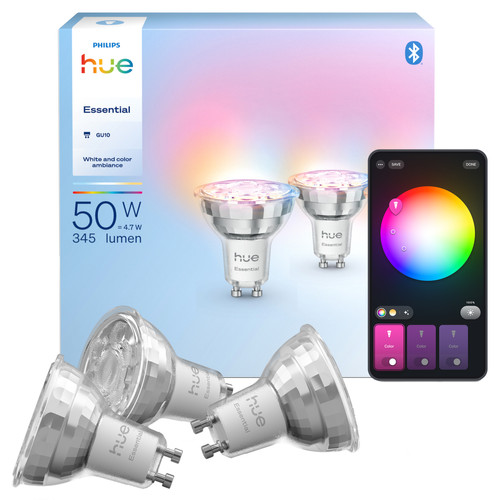 Philips Hue Essential White and Color GU10 3-pack (smart lamp)