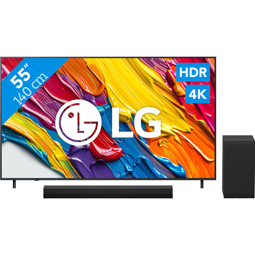 LG 55" QNED82 4K (2025) + LG DS40T (televisie)