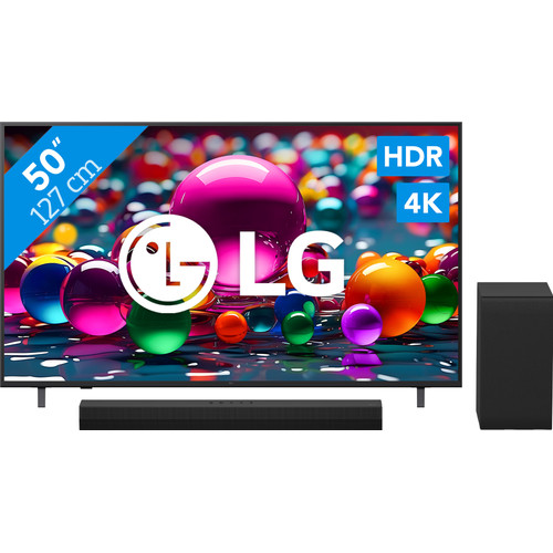 LG 50" Smart UA75 4K (2025) + LG DS40T (televisie)