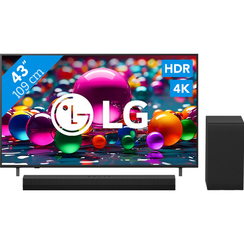 LG 43" Smart UA75 4K (2025) + LG DS40T (televisie)