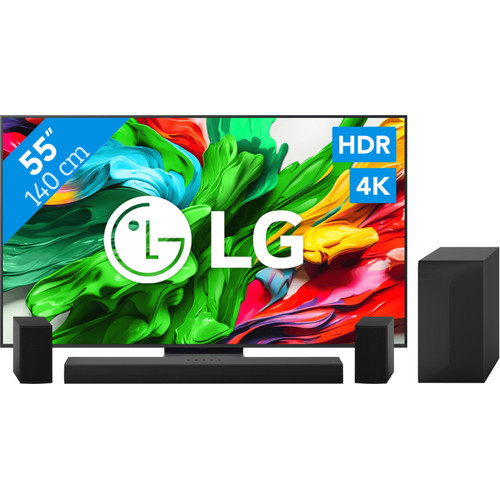 LG 55" QNED86 EVO 4K (2025) + LG DS60TR (televisie)