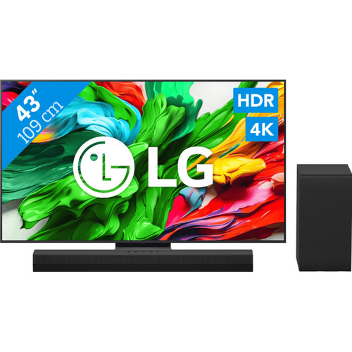 LG 43" QNED86 EVO 4K (2025) + LG DS40T (televisie)