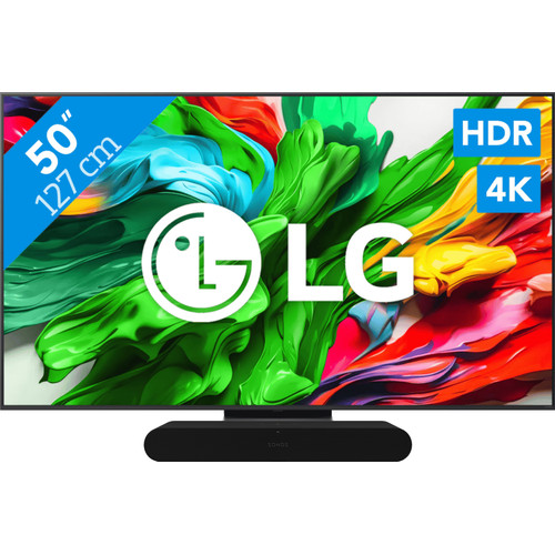 LG 50" QNED86 EVO 4K (2025) + Sonos Ray Zwart (televisie)