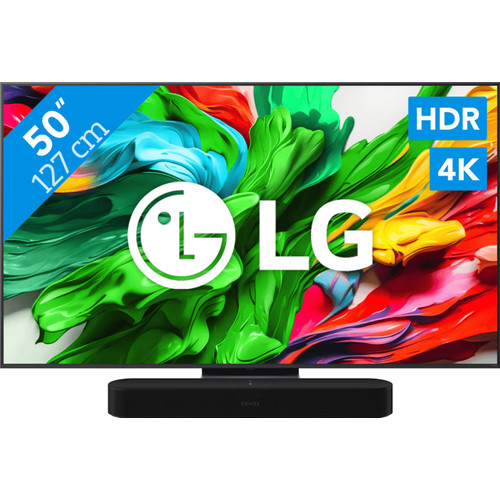 LG 50" QNED86 EVO 4K (2025) + Sonos Beam Gen2 Zwart (televisie)
