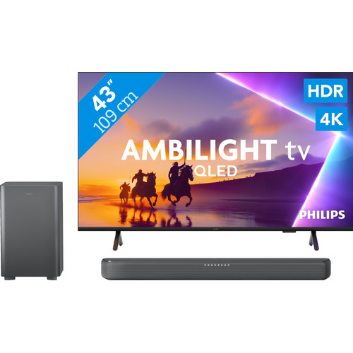 Philips Ambilight 43'' PUS8500 QLED 4K (2025) + Philips TAB5309 (televisie)