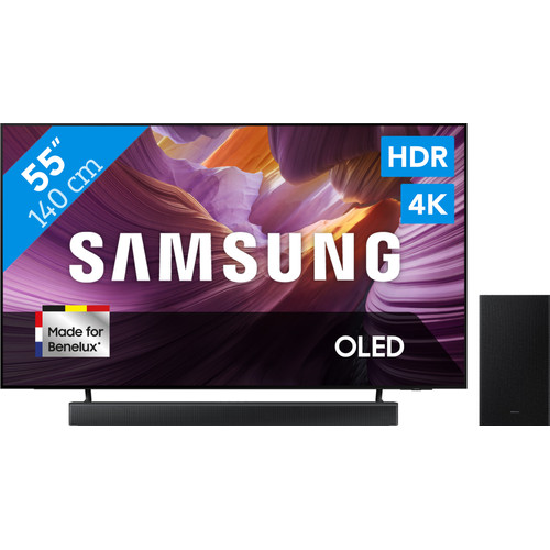 Samsung 55" OLED 4K S85F (2025) + Samsung HW-B66CF Zwart (televisie)