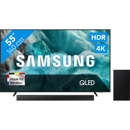 Samsung 55" QLED 4K Q7F4 (2025) + Samsung HW-B66CF Zwart (televisie)