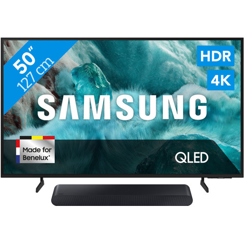 Samsung 50" QLED 4K Q7F4 (2025) + Samsung HW-S60D Zwart (2024) (televisie)