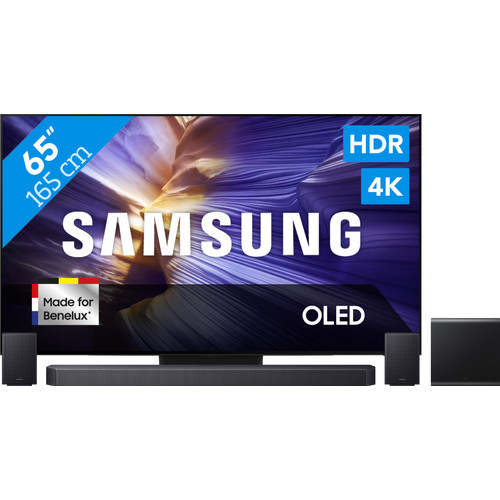 Samsung 65" OLED S90F (2025) + Samsung HW-Q930F Zwart (televisie)