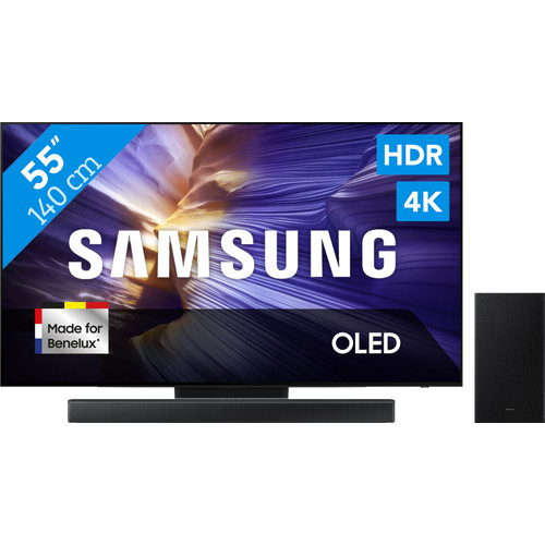 Samsung 55" OLED S90F (2025) + Samsung HW-B66CF Zwart (televisie)
