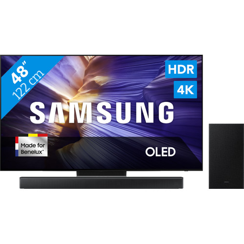Samsung 48" OLED S90F (2025) + Samsung HW-B66CF Zwart (televisie)
